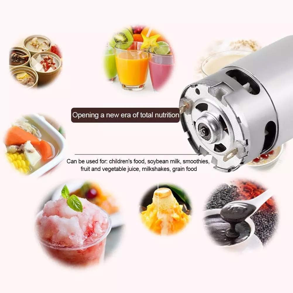 Electric Portable Juicer Blender Cup, Household Fruit Mixer with Six Blades in 3D, 380Ml USB Rechargeable Juice Blender Magnetic Secure Switch Electric Fruit Mixer (Light Blue)
